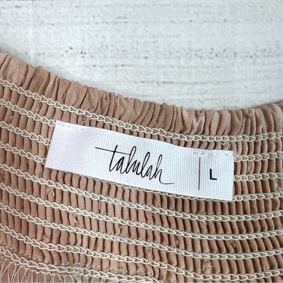 TALULAH Women’s Short Sleeve Pink and White Print Casual Summer Dress Size L - Picture 7 of 10